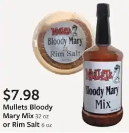 Fareway Mullets Bloody Mary Mix or Rim salt offer