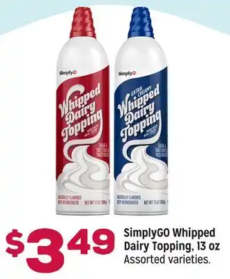 Grocery Outlet SimplyGO Whipped Dairy Topping offer
