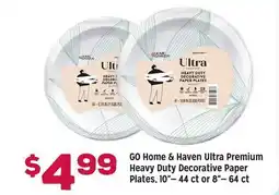 Grocery Outlet GO Home & Haven Ultra Premium Heavy Duty Decorative Paper Plates offer