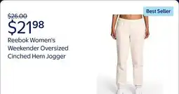 Walmart Reebok Women's and Women's Plus Weekender Oversized Cinched Hem Jogger offer