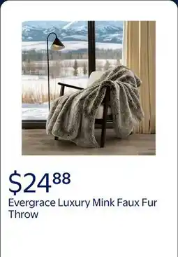 Walmart Evergrace Luxury Mink Faux Fur Throw offer