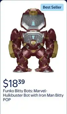 Walmart Funko Bitty Bots: Marvel- Hulkbuster Bot with Iron Man Bitty POP offer