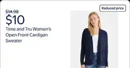 Walmart Time and Tru Women's and Women's Plus Open Front Cardigan Sweater offer