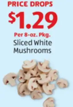 Aldi Sliced White Mushrooms offer