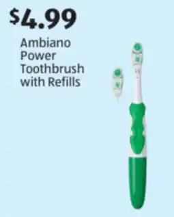 Aldi Ambiano Power Toothbrush with Refills offer