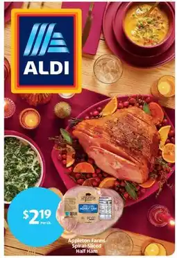 Aldi Appleton Farms Spiral-Sliced Half Ham offer