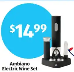 Aldi Ambiano Electric Wine Set offer