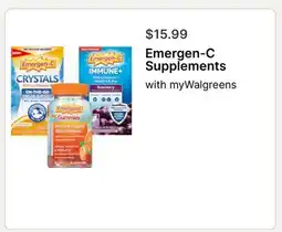 Walgreens Emergen-C Supplements offer