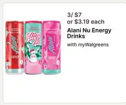 Walgreens Alani Nu Energy Drinks offer