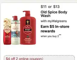 Walgreens Old Spice Body Wash offer