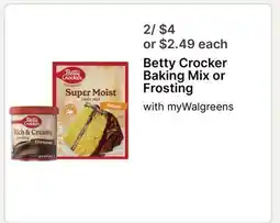 Walgreens Betty Crocker Baking Mix or Frosting offer