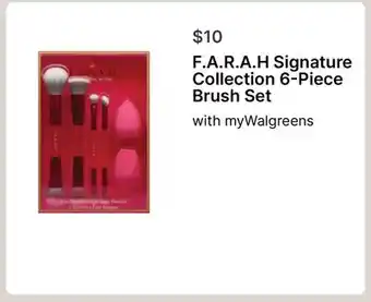 Walgreens F. A. R. A. H Signature Collection 6-Piece Brush Set offer