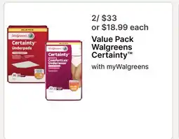 Walgreens Value Pack Walgreens Certainty offer