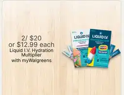 Walgreens Liquid I.V. Hydration Multiplier offer