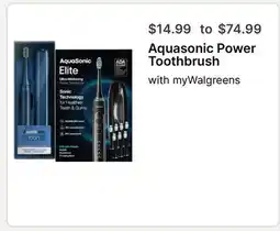 Walgreens Aquasonic Power Toothbrush offer
