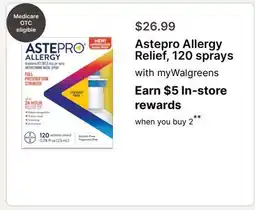 Walgreens Astepro Allergy Relief offer