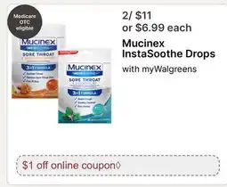 Walgreens Mucinex InstaSoothe Drops offer