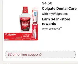 Walgreens Colgate Dental Care offer