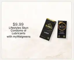 Walgreens Lifestyles Skyn Condoms or Lubricants offer