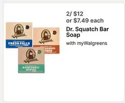 Walgreens Dr. Squatch Bar Soap offer