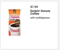 Walgreens Dunkin' Donuts Coffee offer