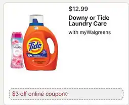 Walgreens Downy or Tide Laundry Care offer