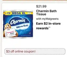 Walgreens Charmin Bath Tissue offer