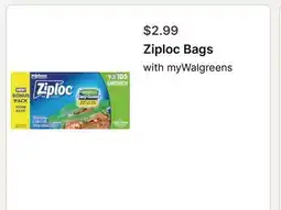 Walgreens Ziploc Bags offer