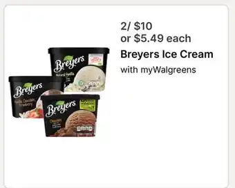 Walgreens Breyers Ice Cream offer
