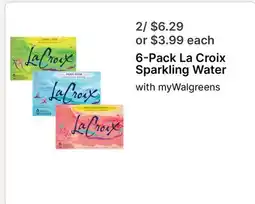 Walgreens 6-Pack La Croix Sparkling Water offer