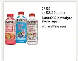Walgreens SueroX Electrolyte Beverage offer