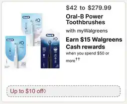 Walgreens Oral-B Power Toothbrushes offer