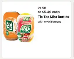 Walgreens Tic Tac Mint Bottles offer