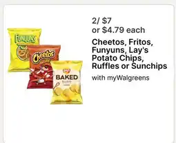 Walgreens Cheetos, Fritos, Funyuns, Lay's Potato Chips, Ruffles or Sunchips offer