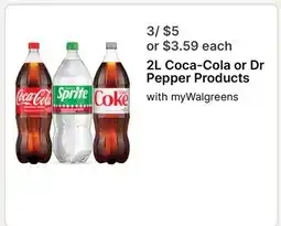 Walgreens 2L Coca-Cola or Dr Pepper Products offer