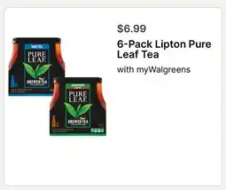 Walgreens 6-Pack Lipton Pure Leaf Tea offer