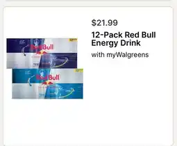 Walgreens 12 - Pack Red Bull Energy Drink offer