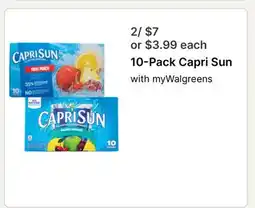 Walgreens 10-Pack Capri Sun offer