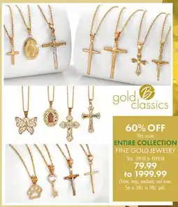 Boscov's ENTIRE COLLECTION FINE GOLD JEWELRY offer