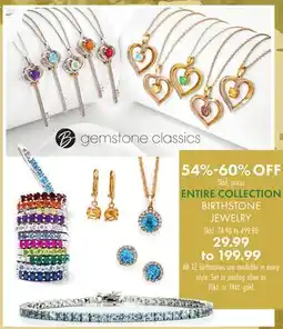Boscov's ENTIRE COLLECTION BIRTHSTONE JEWELRY offer