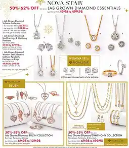 Boscov's NOVA STAR Lab Grown Diamond Solitaire Collection offer