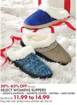 Boscov's SELECT WOMENS SLIPPERS offer