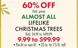 Boscov's ALMOST ALL LIFELIKE CHRISTMAS TREES offer