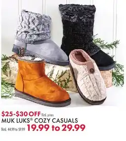 Boscov's MUK LUKS COZY CASUALS offer
