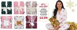 Boscov's MISSES DESIGNER FOLDED PAJAMAS offer
