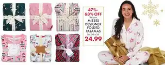 Boscov's MISSES DESIGNER FOLDED PAJAMAS offer