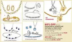 Boscov's DIAMOND & GEMSTONE GIFTABLE 4-PIECE SETS offer
