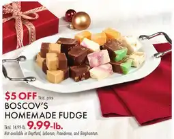Boscov's BOSCOV'S HOMEMADE FUDGE offer