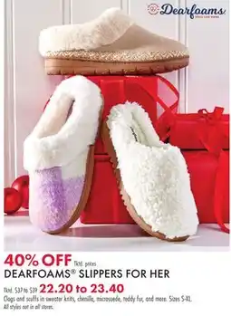 Boscov's DEARFOAMS SLIPPERS HER offer