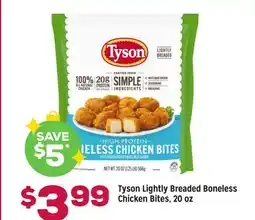 Grocery Outlet Tyson Lightly Breaded Boneless Chicken Bites offer